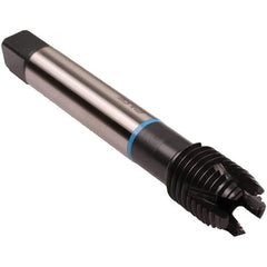 Emuge - M48x1.50 Metric Fine 6HX 8 Flute Nitride/Oxide Finish High Speed Steel Straight Flute Machine Tap - Modified Bottoming, Right Hand Thread, 190mm OAL, 32mm Thread Length - Exact Industrial Supply