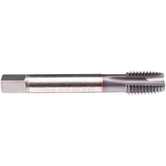 Emuge - 1-12 UNF 4 Flute 2B/3B Plug Spiral Flute Tap - High Speed Steel, TiCN Finish, 6.299" OAL, Right Hand Flute, Right Hand Thread, Series CU499300 - Eagle Tool & Supply