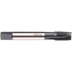 Emuge - 7/8-9 UNC 4 Flute 2B/3B Plug Spiral Flute Tap - High Speed Steel, NE2 Finish, 5.512" OAL, Right Hand Flute, Right Hand Thread, Series CU497300 - Eagle Tool & Supply