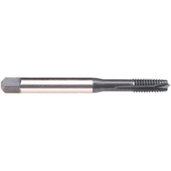 Emuge - M18x2.50 M 3 Flute 6H Plug Spiral Flute Tap - High Speed Steel, NE2 Finish, 125mm OAL, Right Hand Flute, Right Hand Thread, Series C1577300 - Eagle Tool & Supply