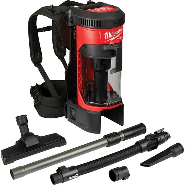 Milwaukee Tool - 1 Gal Capacity, Cordless Backpack Vacuum Cleaner - Eagle Tool & Supply