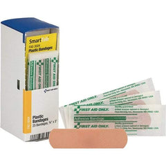 PRO-SAFE - 1-1/2" Long x 1-7/8" Wide, General Purpose Wound Care - White, Plastic Bandage - Eagle Tool & Supply