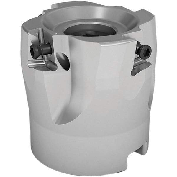 Seco - 6 Inserts, 40mm Cut Diam, 16mm Arbor Diam, 8mm Max Depth of Cut, Indexable Square-Shoulder Face Mill - 90° Lead Angle, 40mm High, LOEX08.. Insert Compatibility, Through Coolant, Series 220.94-08 - Eagle Tool & Supply