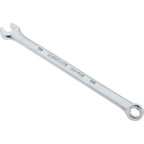 Blackhawk by Proto - 1/4" 12 Point Offset Combination Wrench - 15° Offset Angle, 4" OAL, Steel, Satin Finish - Eagle Tool & Supply