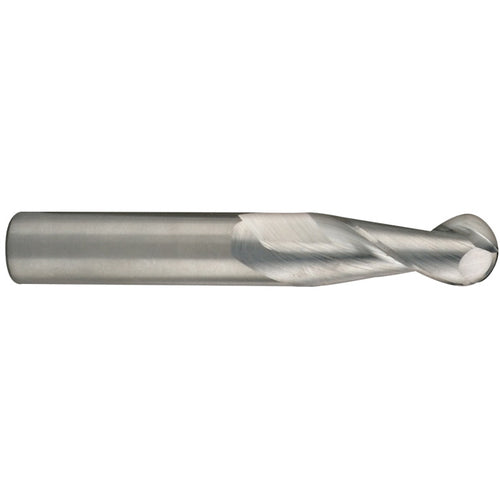 16 mm Dia. × 16 mm Shank × 32 mm DOC × 92 mm OAL, Carbide TiB2, Spiral , 2 Flute, 35° Helix, Ballnose End Mill