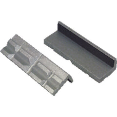 Aluminum Vise Jaw Pads - V-shaped Aluminum surFace holds Round and hex parts securely - 4″ Pad length - Eagle Tool & Supply