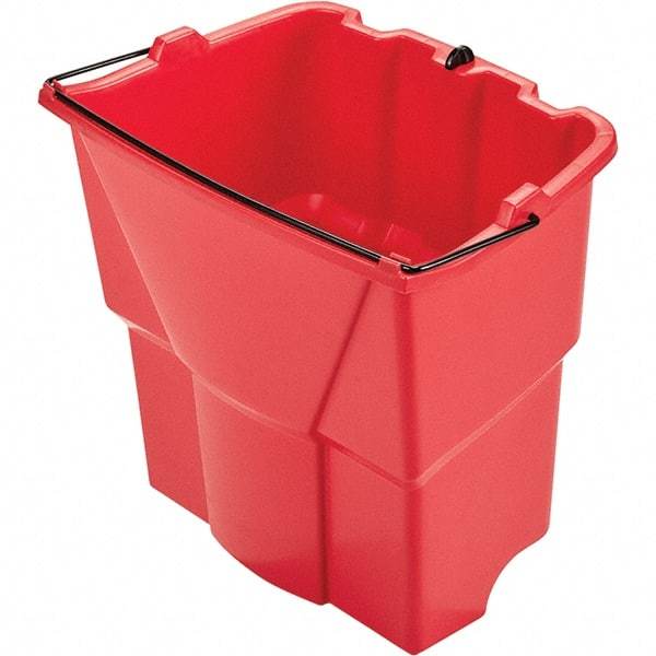Rubbermaid - 35 Qt Plastic Bucket - 15.2" Long x 14" High x 9.8" Wide, Red - Eagle Tool & Supply