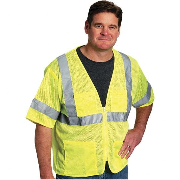 PIP - Size L Yellow Mesh General Purpose High Visibility Vest - Eagle Tool & Supply