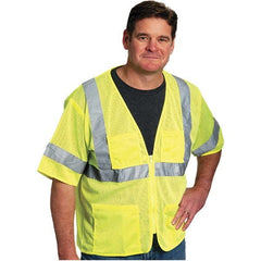 PIP - Size L Yellow Mesh General Purpose High Visibility Vest - Eagle Tool & Supply