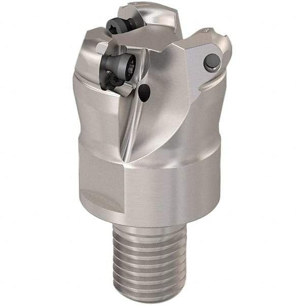 Seco - 23mm Cutting Diam, 6mm Max Depth of Cut, Modular Connection Indexable Copy End Mill - 3 Inserts, RP.. 1204 Insert, 217.29-06 Toolholder, Steel, Through Coolant - Eagle Tool & Supply