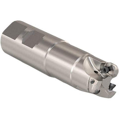 Seco - 20mm Cutting Diam, 32mm Shank Diam, 6mm Max Depth of Cut, Weldon Shank Indexable Copy End Mill - 3 Inserts, RP.. 1204 Insert, 217.29I-06 Toolholder, Steel, Through Coolant - Eagle Tool & Supply