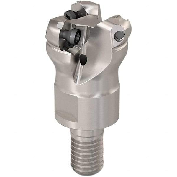 Seco - 19.75mm Cutting Diam, 6mm Max Depth of Cut, Modular Connection Indexable Copy End Mill - 3 Inserts, RP.. 1204 Insert, 217.29I-06 Toolholder, Steel, Through Coolant - Eagle Tool & Supply
