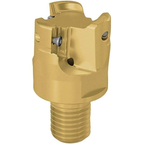 Seco - 40mm Cutting Diam, 7.5mm Max Depth of Cut, Modular Connection Indexable Copy End Mill - 3 Inserts, XP.. 12 Insert, 217.97-12 Toolholder, Steel, Through Coolant - Eagle Tool & Supply
