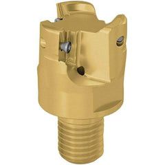 Seco - 40mm Cutting Diam, 7.5mm Max Depth of Cut, Modular Connection Indexable Copy End Mill - 3 Inserts, XP.. 12 Insert, 217.97-12 Toolholder, Steel, Through Coolant - Eagle Tool & Supply