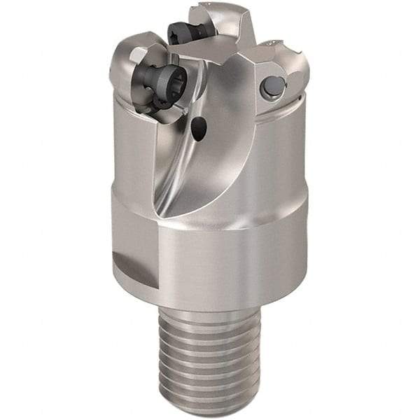 Seco - 20mm Cutting Diam, 6mm Max Depth of Cut, Modular Connection Indexable Copy End Mill - 3 Inserts, RP.. 1204 Insert, 217.29-06 Toolholder, Steel, Through Coolant - Eagle Tool & Supply