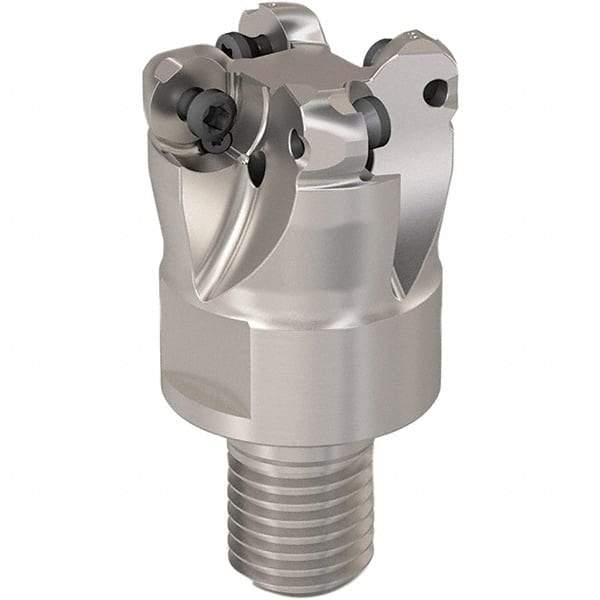 Seco - 23mm Cutting Diam, 6mm Max Depth of Cut, Modular Connection Indexable Copy End Mill - 4 Inserts, RP.. 1204 Insert, 217.29-06 Toolholder, Steel, Through Coolant - Eagle Tool & Supply
