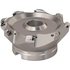 Seco - 125mm Cut Diam, 6mm Max Depth, 40mm Arbor Hole, 8 Inserts, RP..1204 Insert Style, Indexable Copy Face Mill - R220.29 Cutter Style, 7,600 Max RPM, 63mm High, Through Coolant, Series R220.29 - Eagle Tool & Supply