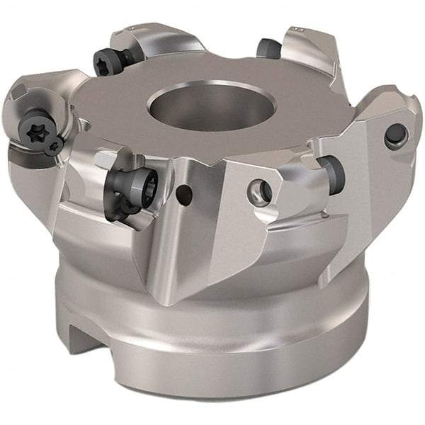 Seco - 51mm Cut Diam, 6mm Max Depth, 22mm Arbor Hole, 6 Inserts, RP..1204 Insert Style, Indexable Copy Face Mill - R220.29 Cutter Style, 11,200 Max RPM, 40mm High, Through Coolant, Series R220.29 - Eagle Tool & Supply