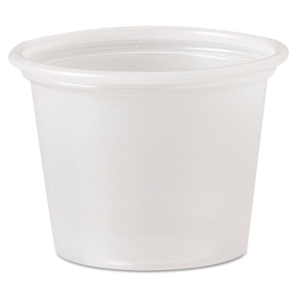 DART - Paper & Plastic Cups, Plates, Bowls & Utensils; Breakroom Accessory Type: Portion Cup ; Breakroom Accessory Description: Cups-Portion; Plastic ; Color: Translucent - Exact Industrial Supply