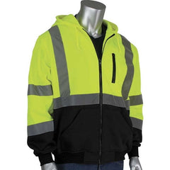 PIP - Size S Black & Hi-Vis Yellow High Visibility Long Sleeve Sweatshirt - Eagle Tool & Supply