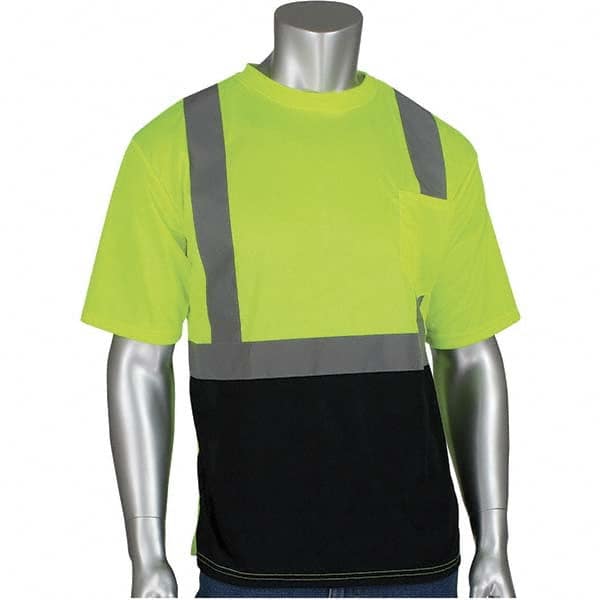 PIP - Size 2XL Black & Hi-Vis Yellow High Visibility Short Sleeve T-Shirt - Eagle Tool & Supply