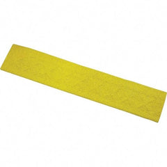 Ergo Advantage - 22" Long x 4" Wide x 1" Thick, Anti-Fatigue Modular Matting Anti-Fatigue Flooring - Female, 1 Interlocking Side, Yellow, For Dry & Wet Areas - Eagle Tool & Supply
