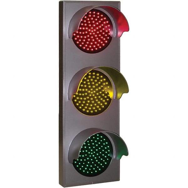 TAPCO - LED Road Safety Signal Light - Red, Yellow & Green Aluminum - Eagle Tool & Supply