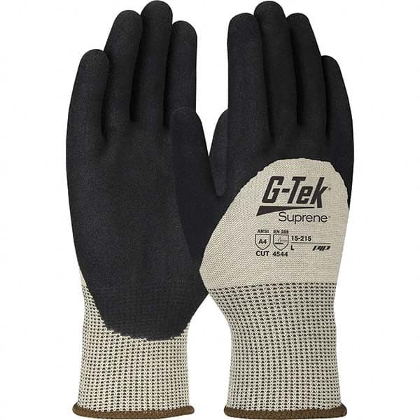 PIP - Size M, ANSI Cut Lvl A4, Puncture Lvl 4, Abrasion Lvl 4, Nitrile Coated Suprene Cut Resistant Gloves - Eagle Tool & Supply