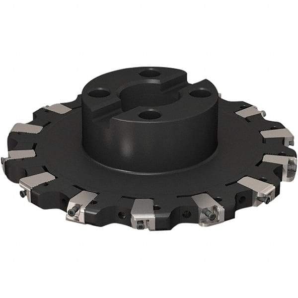 Seco - Shell Mount Connection, 17/32" Cutting Width, 2-1/8" Depth of Cut, 200mm Cutter Diam, 40mm Hole Diam, 7 Tooth Indexable Slotting Cutter - R335.25 Toolholder, XNHQ 1407 Insert, Right Hand Cutting Direction - Eagle Tool & Supply