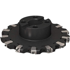 Seco - Shell Mount Connection, 17/32" Cutting Width, 2-1/8" Depth of Cut, 200mm Cutter Diam, 40mm Hole Diam, 7 Tooth Indexable Slotting Cutter - R335.25 Toolholder, XNHQ 1407 Insert, Right Hand Cutting Direction - Eagle Tool & Supply