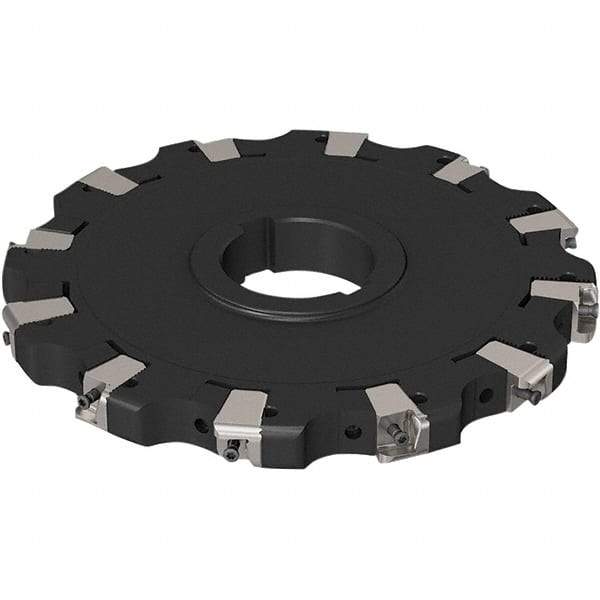 Seco - Arbor Hole Connection, 0.669" Cutting Width, 2-1/2" Depth of Cut, 200mm Cutter Diam, 50mm Hole Diam, 6 Tooth Indexable Slotting Cutter - R335.25 Toolholder, XNHQ 1407 Insert, Neutral Cutting Direction - Eagle Tool & Supply