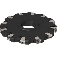 Seco - Arbor Hole Connection, 0.669" Cutting Width, 2-1/2" Depth of Cut, 200mm Cutter Diam, 50mm Hole Diam, 6 Tooth Indexable Slotting Cutter - R335.25 Toolholder, XNHQ 1407 Insert, Neutral Cutting Direction - Eagle Tool & Supply
