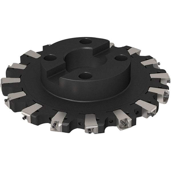 Seco - Shell Mount Connection, 0.669" Cutting Width, 58.98mm Depth of Cut, 250mm Cutter Diam, 60mm Hole Diam, 8 Tooth Indexable Slotting Cutter - R335.25 Toolholder, XNHQ 1407 Insert, Right Hand Cutting Direction - Eagle Tool & Supply