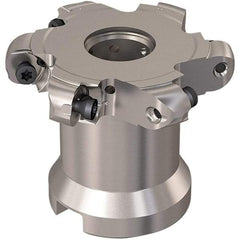 Seco - Shell Mount Connection, 0.472" Cutting Width, 15mm Depth of Cut, 63mm Cutter Diam, 22mm Hole Diam, 3 Tooth Indexable Slotting Cutter - R335.29 Toolholder, RP.. 1204 Insert, Right Hand Cutting Direction - Eagle Tool & Supply