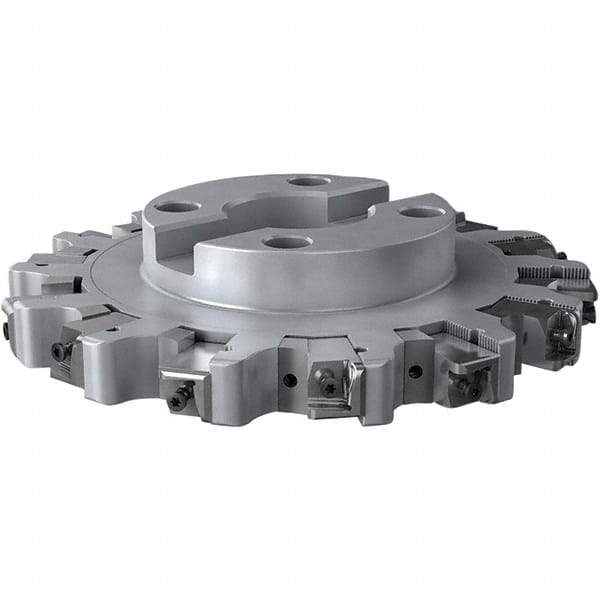 Seco - Shell Mount Connection, 1.024" Cutting Width, 59mm Depth of Cut, 250mm Cutter Diam, 60mm Hole Diam, 7 Tooth Indexable Slotting Cutter - R335.25 Toolholder, XNHQ 1707 Insert, Right Hand Cutting Direction - Eagle Tool & Supply