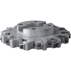 Seco - Shell Mount Connection, 1.024" Cutting Width, 59mm Depth of Cut, 250mm Cutter Diam, 60mm Hole Diam, 7 Tooth Indexable Slotting Cutter - R335.25 Toolholder, XNHQ 1707 Insert, Right Hand Cutting Direction - Eagle Tool & Supply