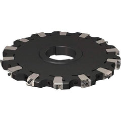 Seco - Arbor Hole Connection, 17/32" Cutting Width, 63.54mm Depth of Cut, 200mm Cutter Diam, 50mm Hole Diam, 7 Tooth Indexable Slotting Cutter - R335.25 Toolholder, XNHQ 1407 Insert, Neutral Cutting Direction - Eagle Tool & Supply