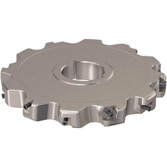 Seco - Arbor Hole Connection, 0.787" Cutting Width, 51.45mm Depth of Cut, 160mm Cutter Diam, 40mm Hole Diam, 6 Tooth Indexable Slotting Cutter - R335.25 Toolholder, XNHQ 12 Insert, Neutral Cutting Direction - Eagle Tool & Supply