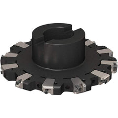 Seco - Shell Mount Connection, 17/32" Cutting Width, 43.82mm Depth of Cut, 160mm Cutter Diam, 40mm Hole Diam, 6 Tooth Indexable Slotting Cutter - R335.25 Toolholder, XNHQ 1407 Insert, Right Hand Cutting Direction - Eagle Tool & Supply