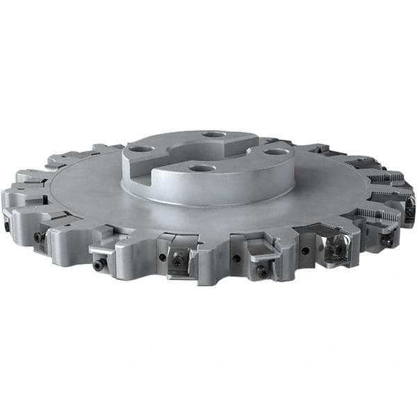 Seco - Shell Mount Connection, 1.024" Cutting Width, 91.5mm Depth of Cut, 315mm Cutter Diam, 60mm Hole Diam, 9 Tooth Indexable Slotting Cutter - R335.25 Toolholder, XNHQ 1707 Insert, Right Hand Cutting Direction - Eagle Tool & Supply