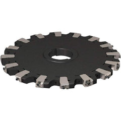 Seco - Arbor Hole Connection, 17/32" Cutting Width, 88.54mm Depth of Cut, 250mm Cutter Diam, 50mm Hole Diam, 8 Tooth Indexable Slotting Cutter - R335.25 Toolholder, XNHQ 1407 Insert, Neutral Cutting Direction - Eagle Tool & Supply