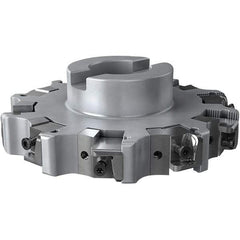 Seco - Shell Mount Connection, 1.024" Cutting Width, 43.8mm Depth of Cut, 160mm Cutter Diam, 40mm Hole Diam, 5 Tooth Indexable Slotting Cutter - R335.25 Toolholder, XNHQ 1707 Insert, Right Hand Cutting Direction - Eagle Tool & Supply