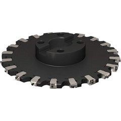 Seco - Shell Mount Connection, 17/32" Cutting Width, 91.48mm Depth of Cut, 315mm Cutter Diam, 60mm Hole Diam, 10 Tooth Indexable Slotting Cutter - R335.25 Toolholder, XNHQ 1407 Insert, Right Hand Cutting Direction - Eagle Tool & Supply