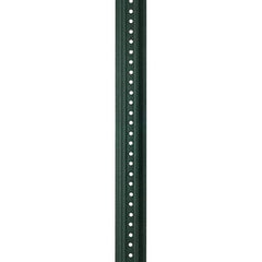 Nucor - 7' High, Powder Coated Traffic Sign Post - Steel, 3/8" Hole Diam, Green - Eagle Tool & Supply