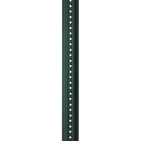 Nucor - 10' High, Powder Coated Traffic Sign Post - Steel, 3/8" Hole Diam, Green - Eagle Tool & Supply