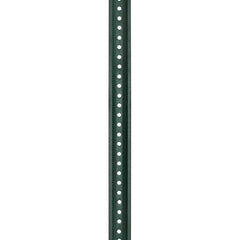 Nucor - 8' High, Powder Coated Traffic Sign Post - Steel, 3/8" Hole Diam, Green - Eagle Tool & Supply