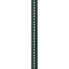 Nucor - 7' High, Powder Coated Traffic Sign Post - Steel, 3/8" Hole Diam, Green - Eagle Tool & Supply