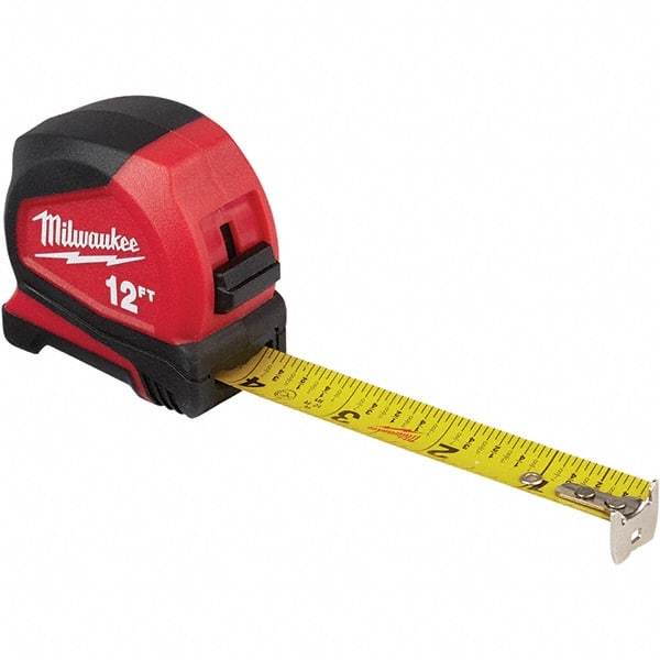Milwaukee Tool - Tape Measures Length (Feet): 12.00 Width (Inch): 3/4 - Eagle Tool & Supply