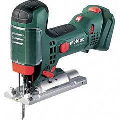 Metabo - 18 Volt, 550 to 2,800 SPM, 13/16" Stroke Length, Lithium-Ion Cordless Jigsaw - 45° Cutting Angle, Series 18V LiHD - Eagle Tool & Supply