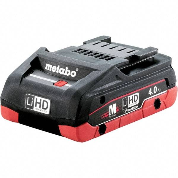 Metabo - 18 Volt Lithium-Ion Power Tool Battery - 4 Ahr Capacity, 80 min Charge Time, Series 18V LiHD - Eagle Tool & Supply